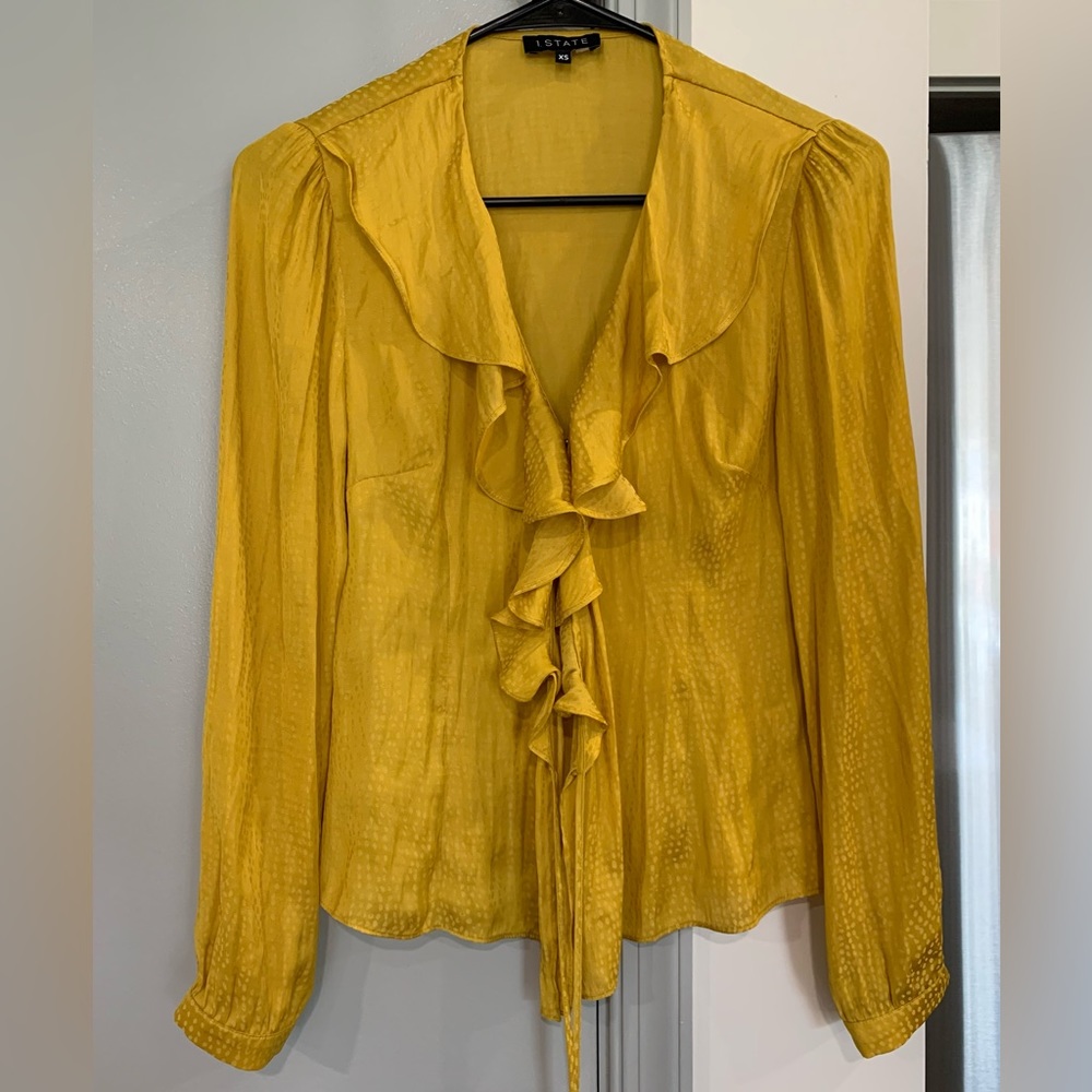 Spring Easter Top Nordstrom 1.STATE Mustard Blouse